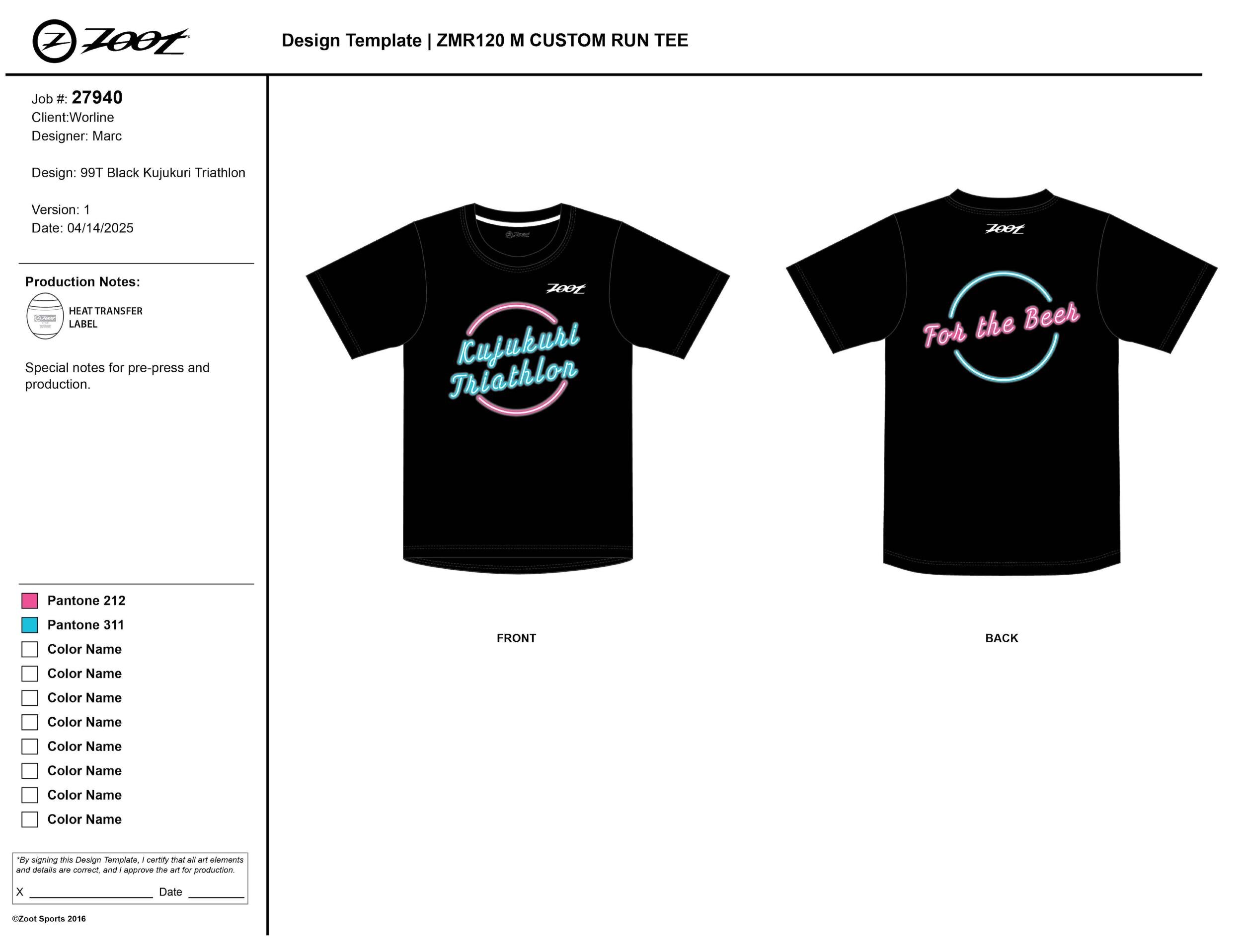 99T×Zoot オリジナルカスタムウェア一挙公開！（RUN TEE受注開始